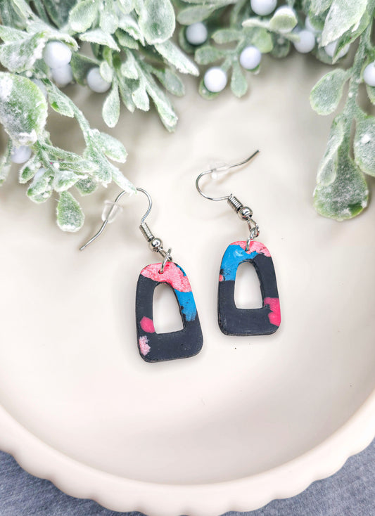 Cosmic Portals Arch Dangle Polymer Clay Earrings