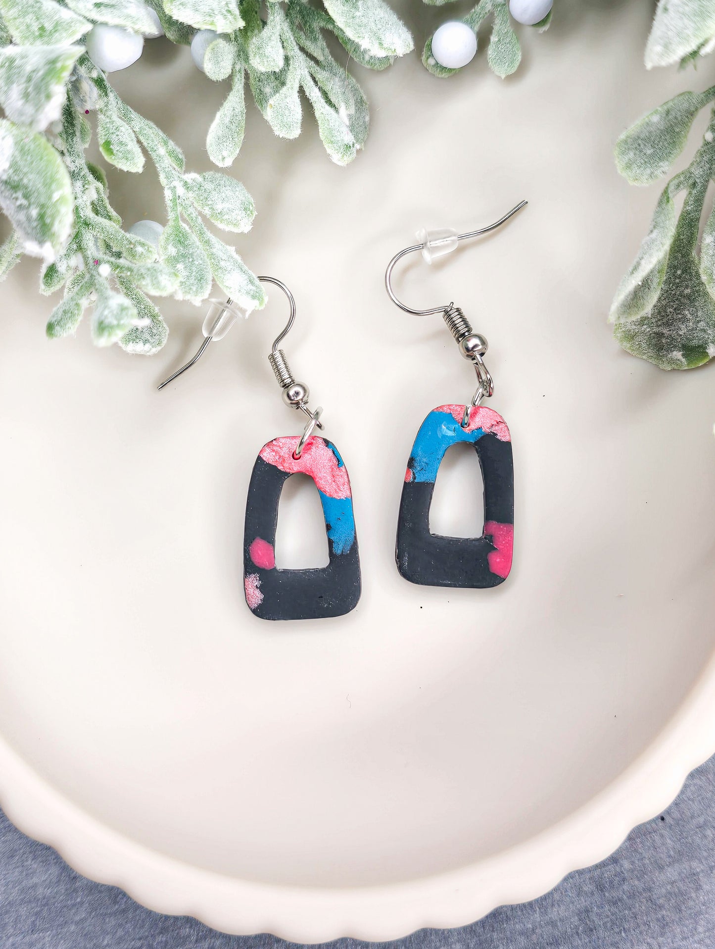 Cosmic Portals Arch Dangle Polymer Clay Earrings