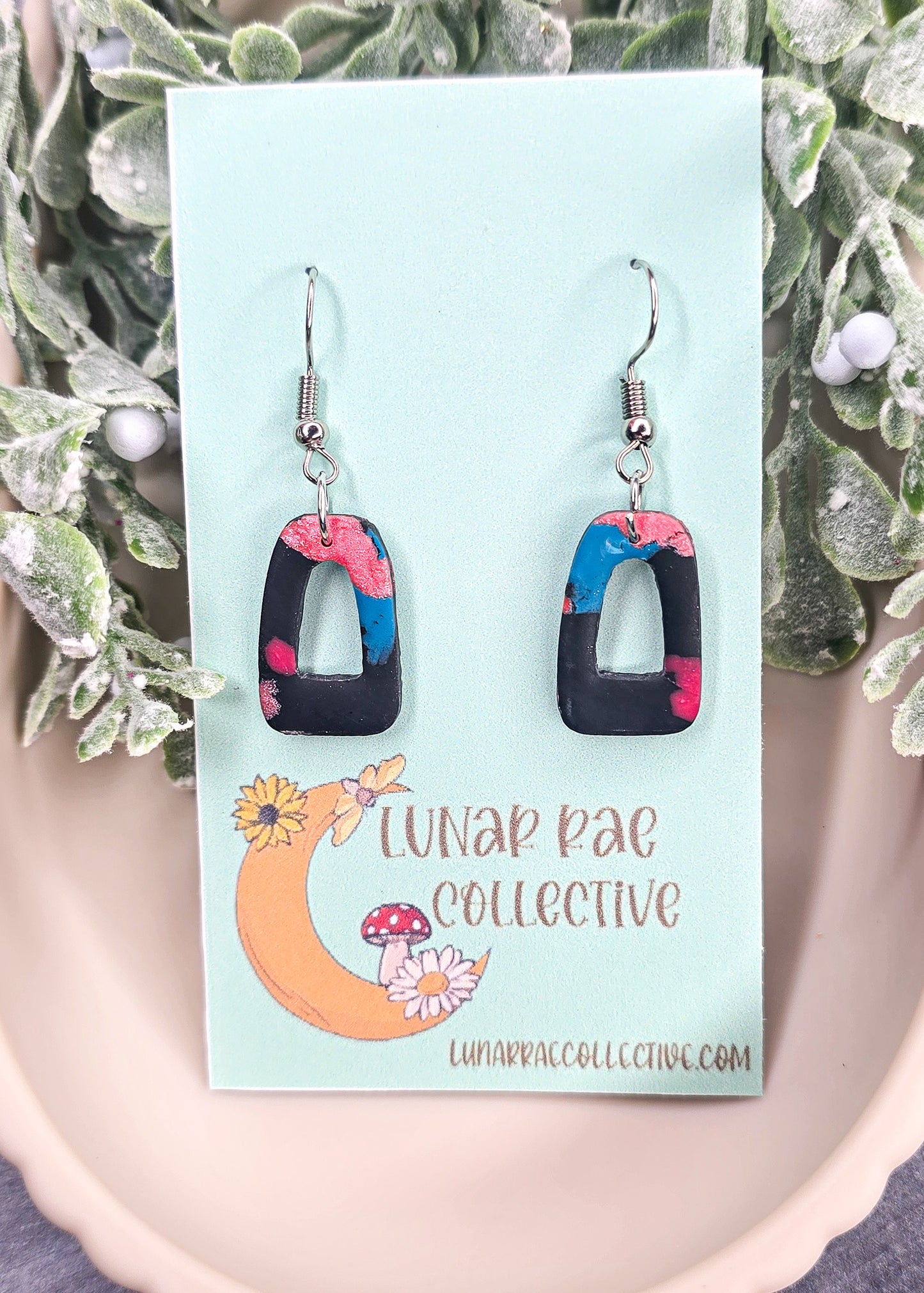 Cosmic Portals Arch Dangle Polymer Clay Earrings
