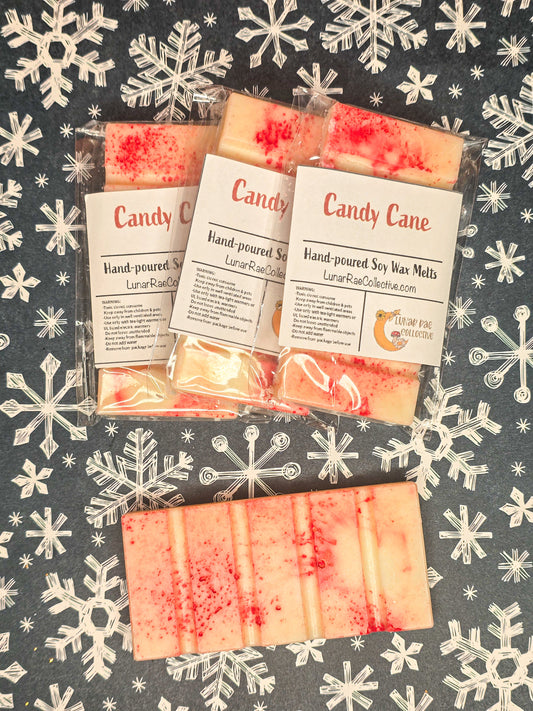 Candy Cane Soy Wax Melt Bar